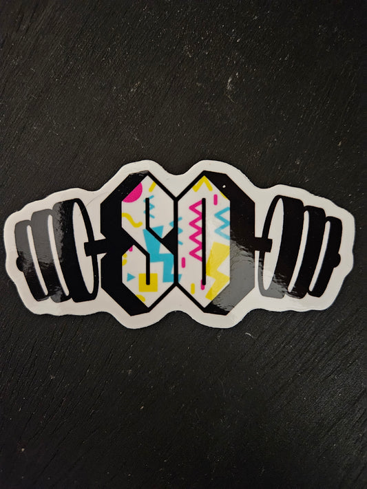 Stacked Out Barbell sticker